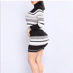 Cute and Comfy Stripe Sweater Dress